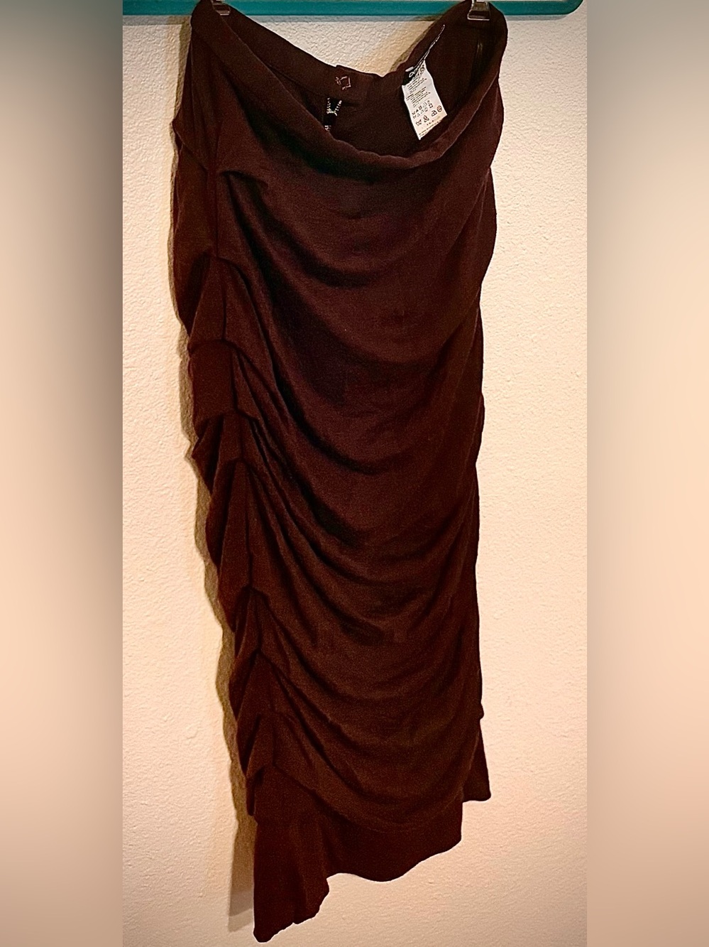 Dolce & Gabbana Strapless Dark Brown Dress